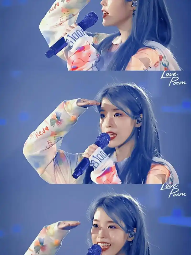 iu蓝色系演唱会壁纸高清 作为blink觉得iu很好看的壁纸 有没有人喜欢