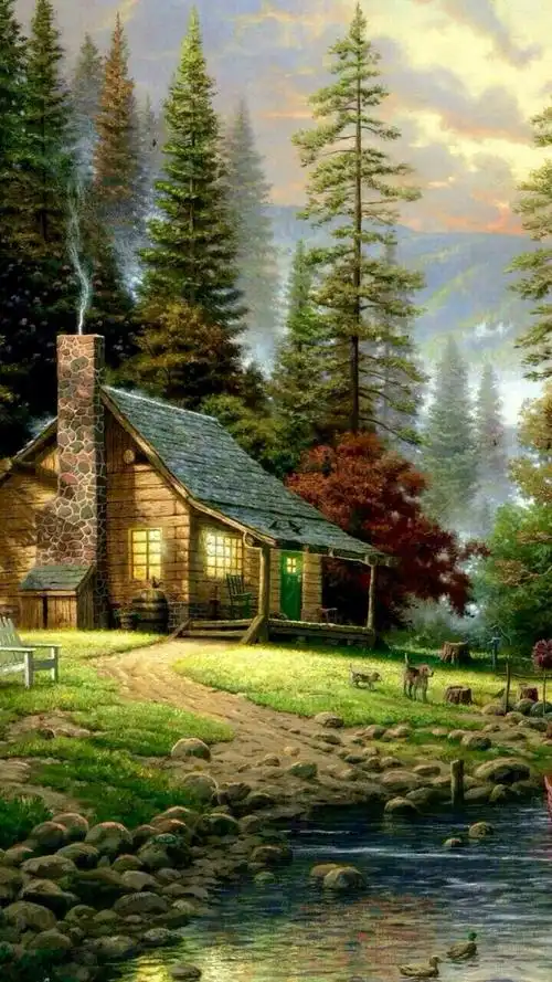 森林边的小木屋