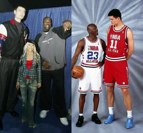 美媒晒图为姚明庆生:他让奥尼尔显得矮小!一数据退役中锋里唯一