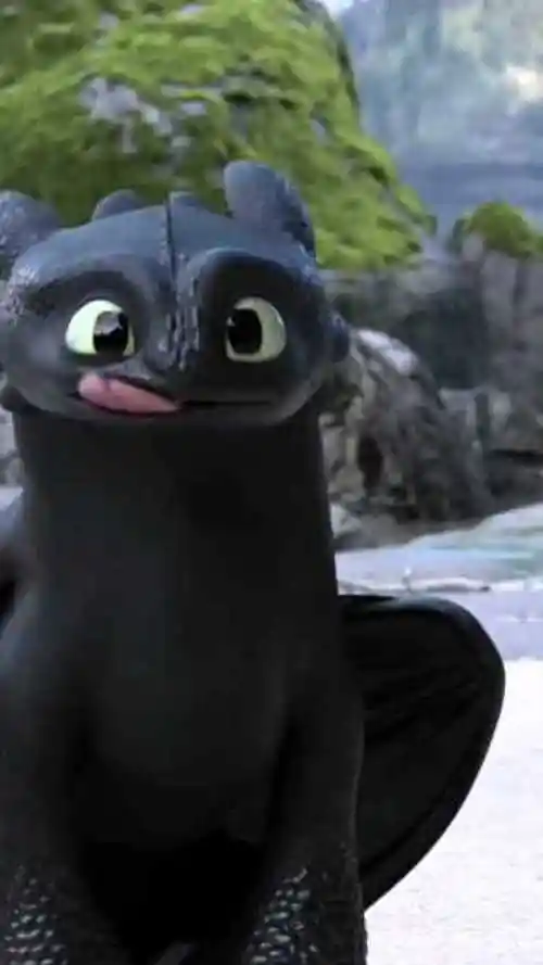 驯龙高手主人吃烤鱼可怜的夜煞只有咽口水的份