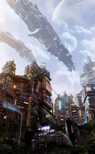 二次元插画无水印作品|未来都市