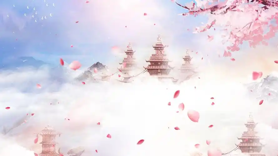 4k梦幻天宫浪漫仙境视频背景ae模板天宫视频背景