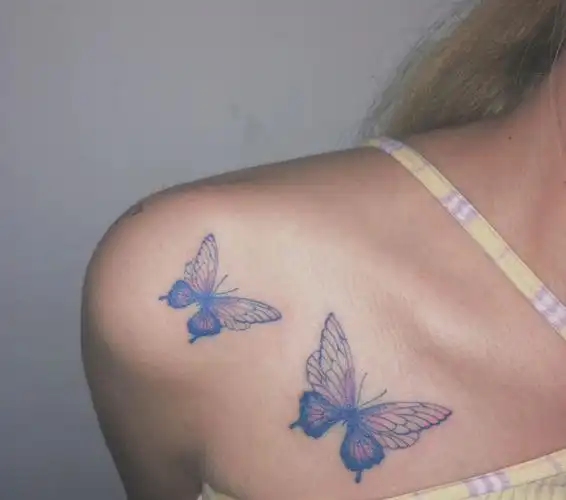 2021蝴蝶纹身图案大全女4
