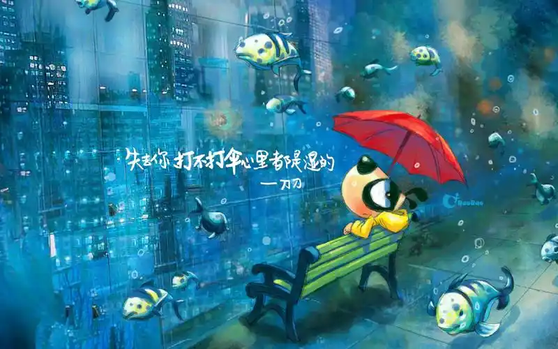 可爱刀刀狗卡通文字高清电脑桌面壁纸-卡通动漫-壁纸下载-美桌网