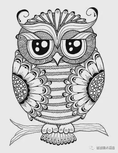 厉害了线描也疯狂动物黑白装饰画合辑