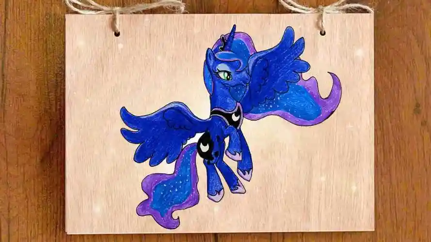 卡通简笔画:小马宝莉中漂亮的月亮公主_腾讯视频