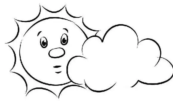 飘在天空的白云的简笔画图片_天上的棉花糖