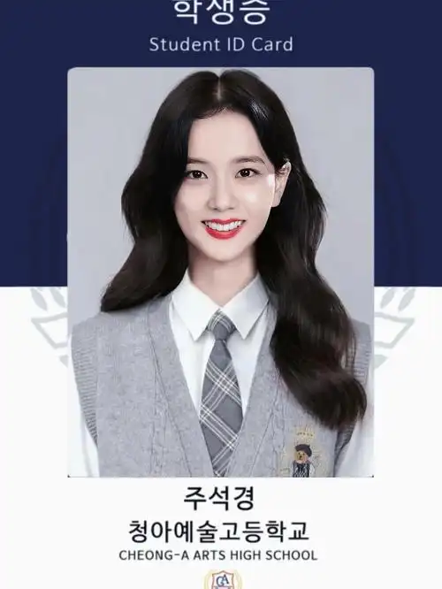 修了一张金智秀证件照