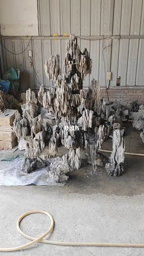 直纹青龙石做的成品假山