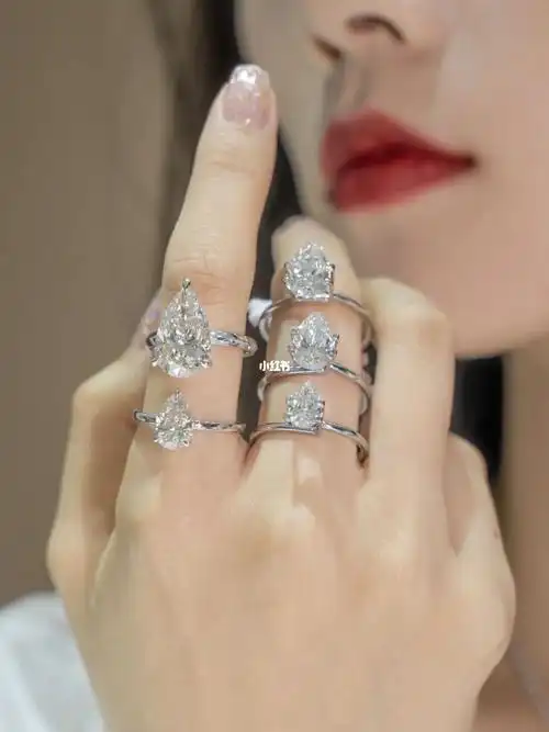 奢华绝美,五克拉超大水滴钻戒|培育钻石96_钻石_钻戒_大水滴_婚礼