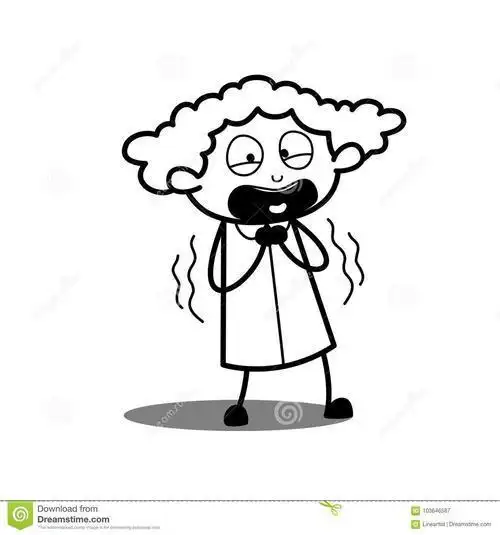 动漫小女孩害怕简笔画