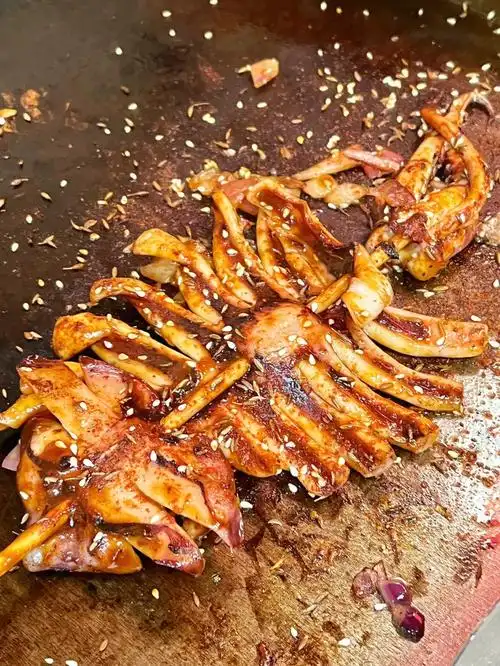 桂林小吃好大一串铁板鱿鱼09