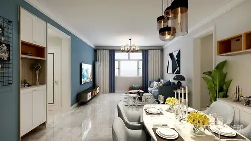 110平三居室北欧风格家装效果图片 相关标签:110平米装修北欧三室一厅