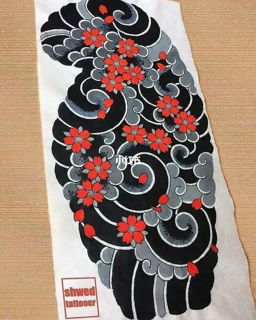 樱花臂!金堂小广场#纹身也清新  #纹身  #花臂纹身  #传统纹身