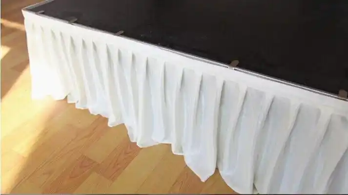 包邮 婚庆道具t台裙 舞台裙边 t台围裙桌布桌裙包边婚庆酒店用品