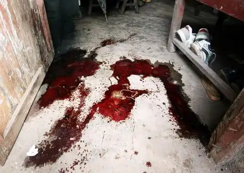 农家地面莫名"喷血"(图)