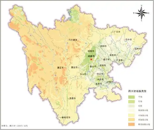 四川省地貌类型分布图