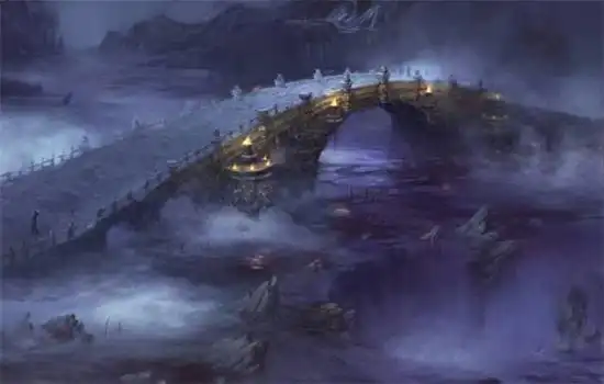 沿着没有风景的黄泉路,来到忘川河,河的两岸彼岸花烂漫,孟婆说:过桥来