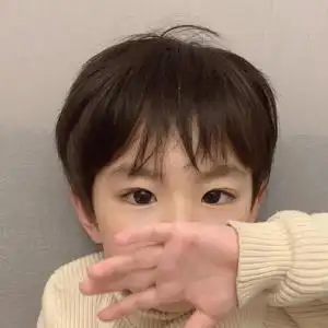 儿童假发小男孩短直发蓬松帅气空气刘海纹理烫学生韩版宝宝齐发套