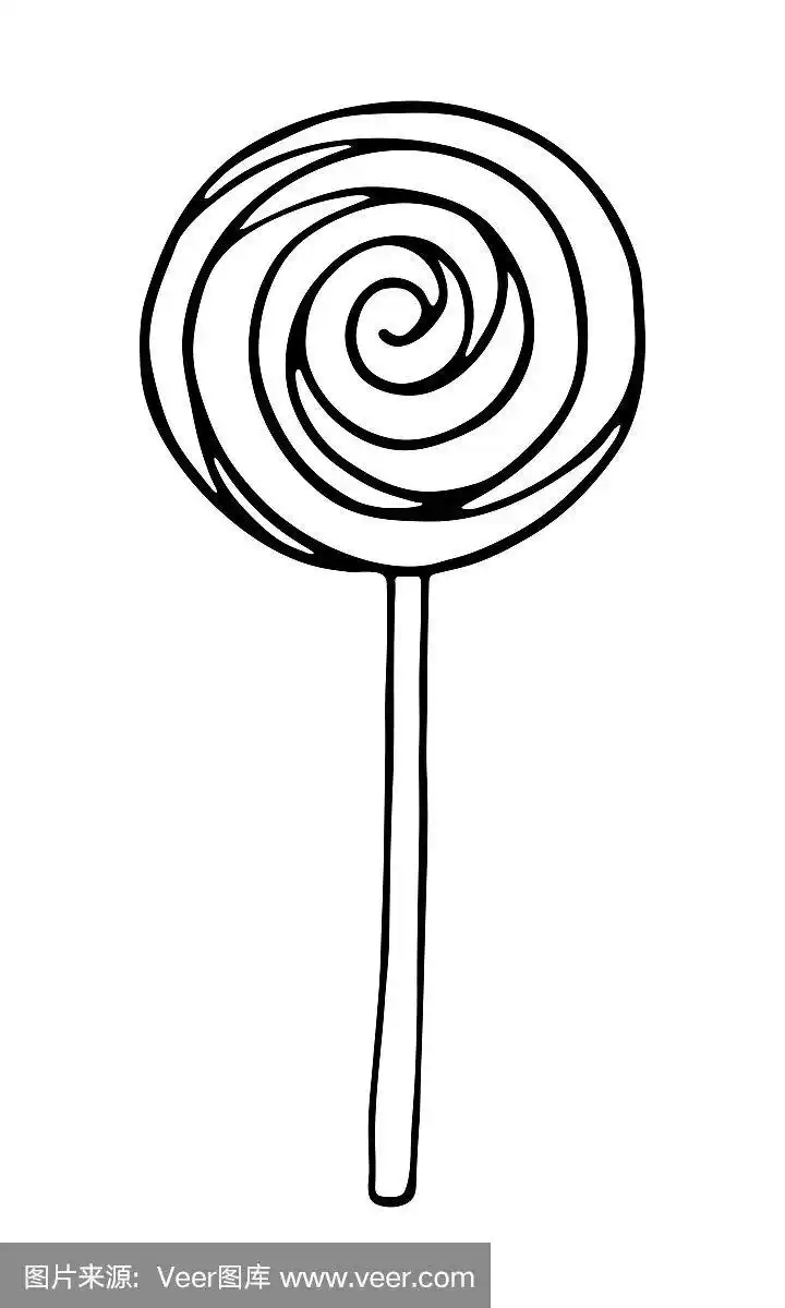 糖果,绘画插图,轮廓,矢量,棒棒糖