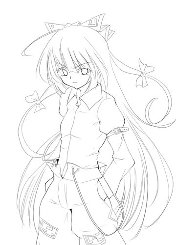 线稿 动漫 素描 速写 铅笔画 黑白