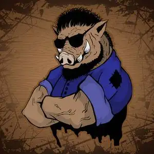 打领带猪形象图片