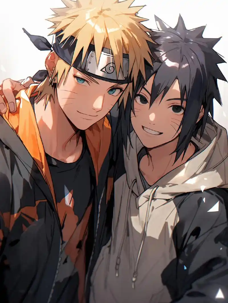 佐助与鸣人友情见证#秋日生活创作季