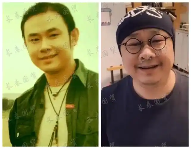 年轻时的刀郎面容青涩温柔帅气,斯文儒雅风度翩翩;而如今已经51岁的