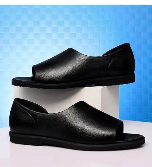 di)罗马凉鞋男士休闲透气户外真皮沙滩鞋2021夏季新款潮流舒适轻便