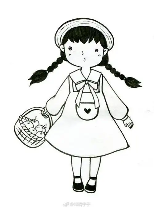 动漫人物画可爱女生怎么画可爱女生简笔画简单好看可爱女孩的简单画法