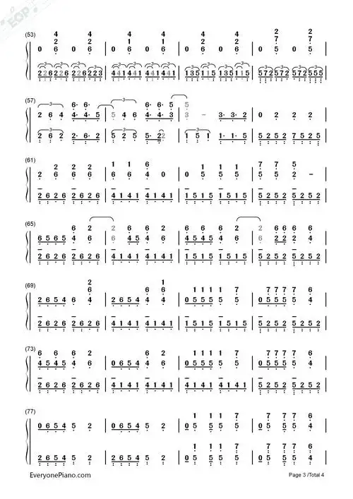 radioactive-imagine dragon双手简谱预览3