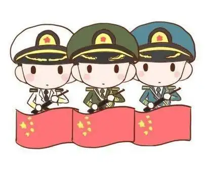 卡通解放军的怎么画