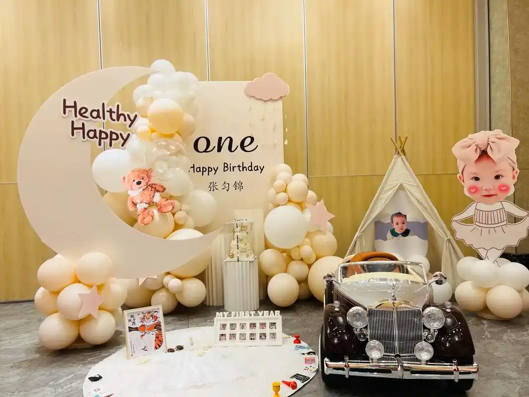 主题:宝宝周岁宴场景布置坐标:立洋花园大酒店(一号宴会厅) - 抖音