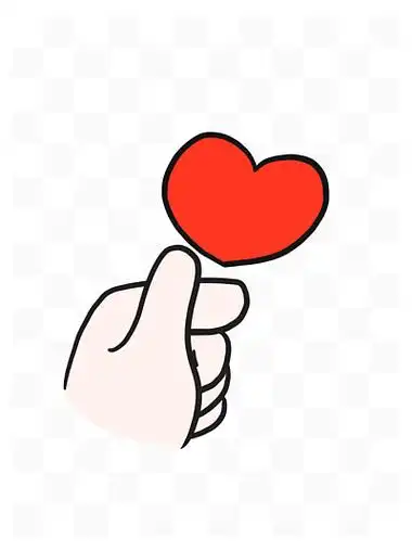 1用手比心的青年男女1132原创卡通手绘比心gif动图37323比心手势png免