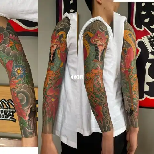 日式老传统花臂