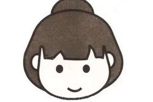 小女孩锅盖头简笔画可爱