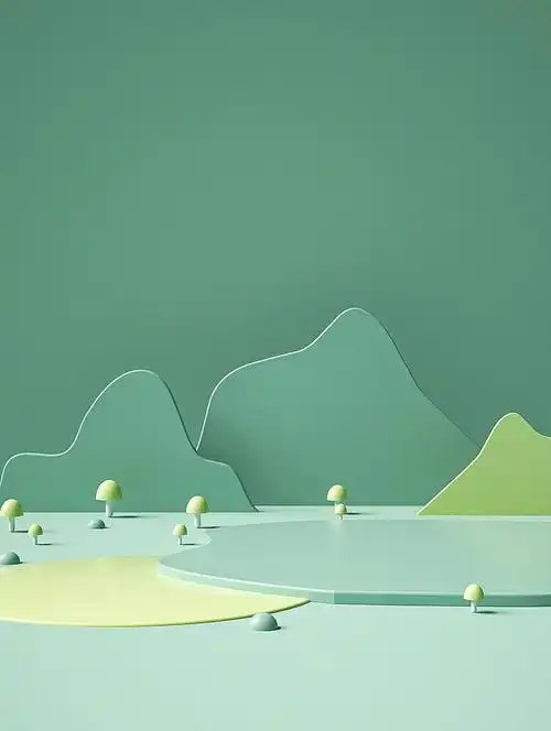 背景场景图高级绿色背景图