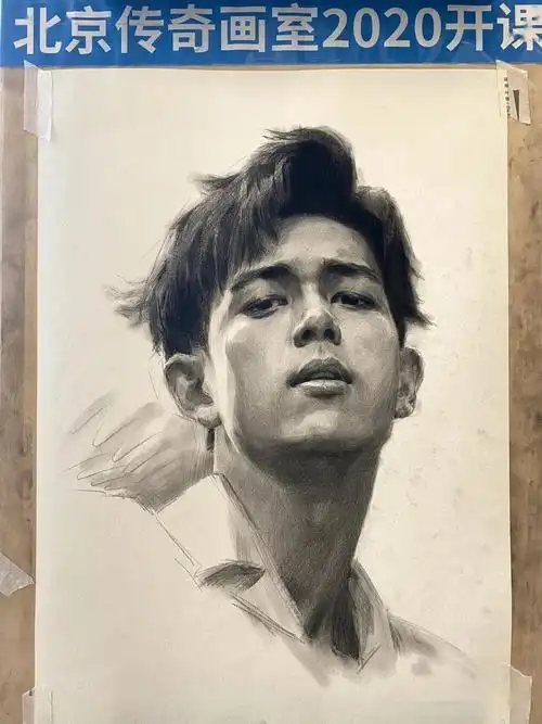 传奇之路绘画大赛第五期李现素描头像步骤分析图精辟