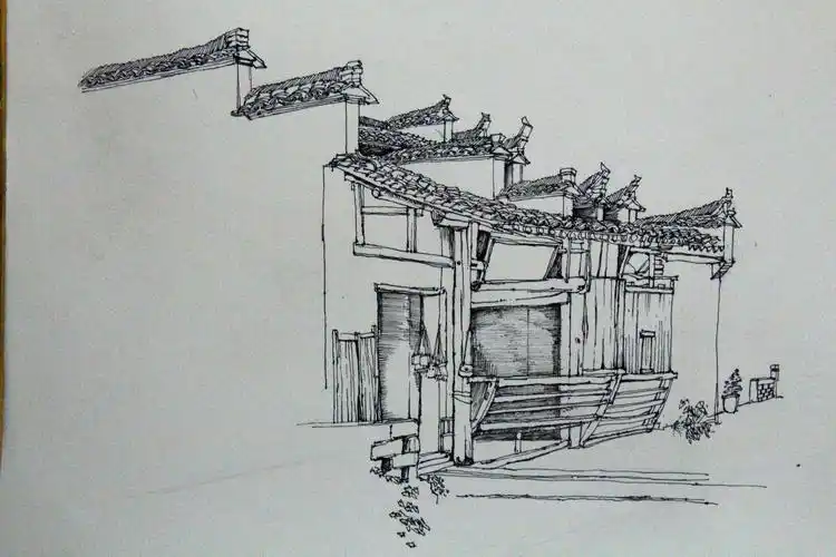 徽派建筑 旅行写生