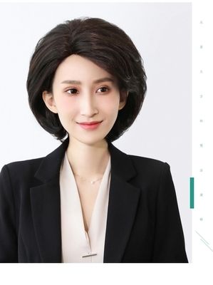 【新闻主播李梓萌同款假发】女短发视j发人视播音电真主持央上镜