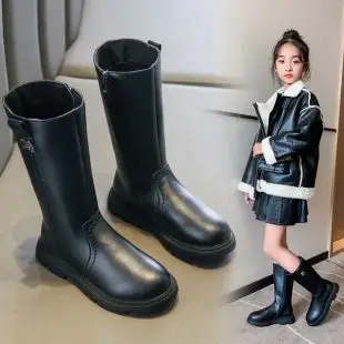 3-12岁11女孩子10秋冬9小孩8女童靴子7儿童6新款5公主皮鞋子4长靴