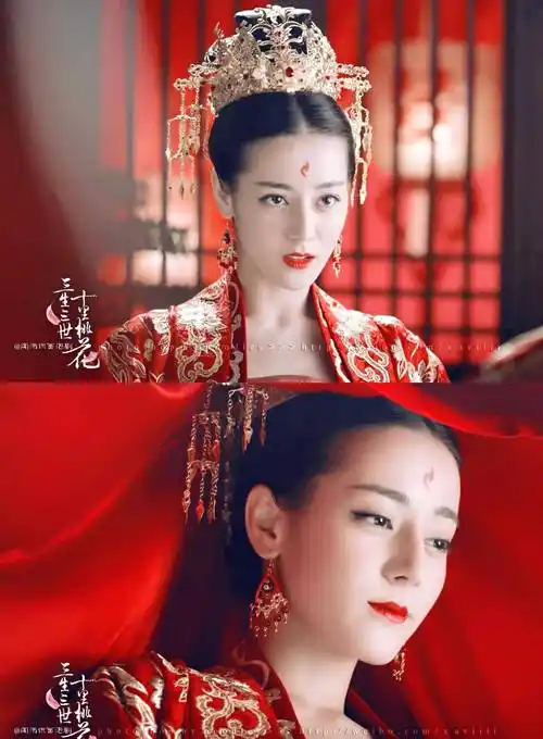 迪丽热巴的红衣古装造型,白凤九,烈如歌,狐妖小红娘,都好美啊_红色