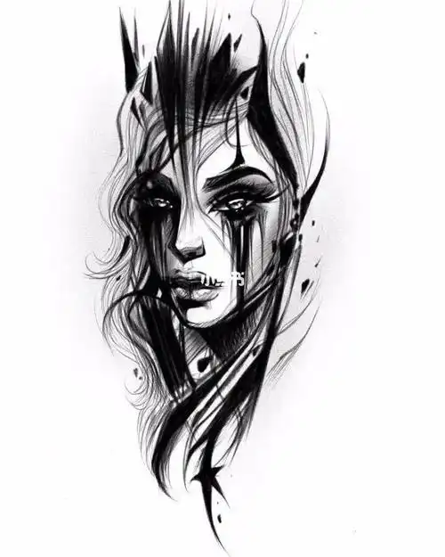 暗黑系纹身手稿