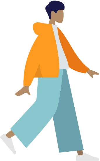 huuumans人物侧面插画元素行走