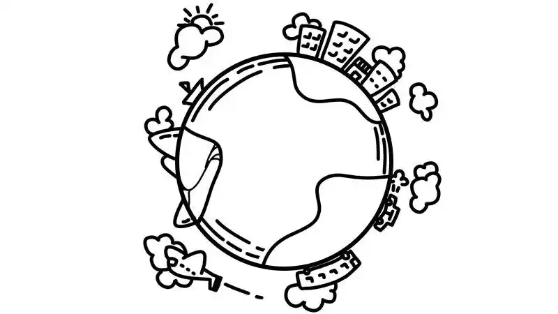 地球的简笔画画法