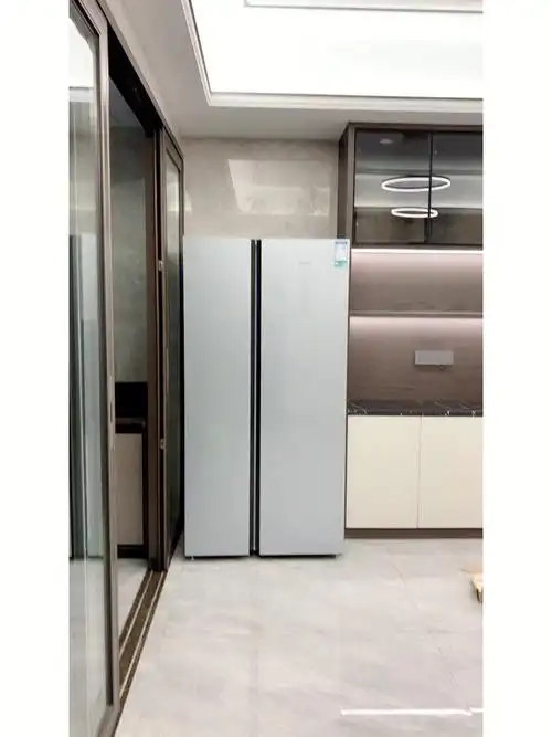 厨房装修西门子高级晨雾灰对开门冰箱