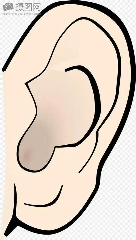 卡通咬耳朵简笔画