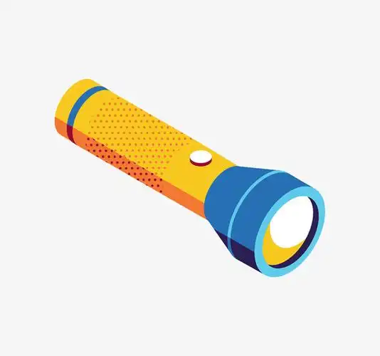 卡通版黄色的手电筒
