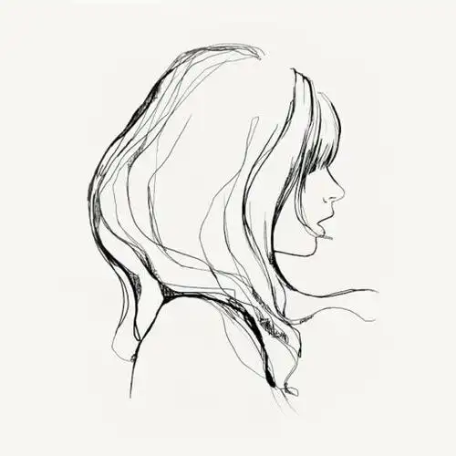 手绘简笔画侧面侧颜简约怎样画一个女孩侧面头像的简笔画