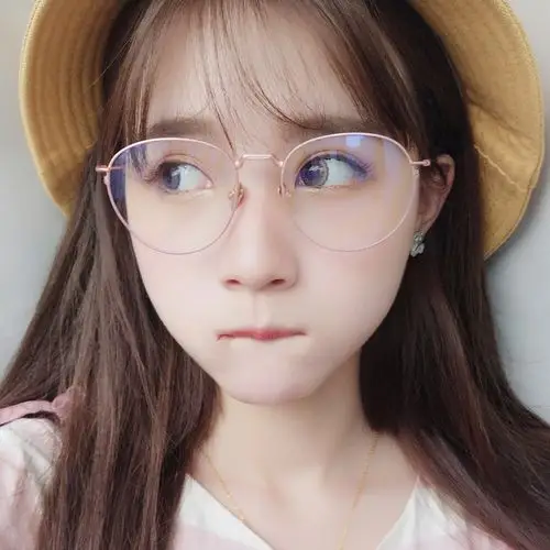 圆框_复古可爱学院风学生金属圆框装嫩眼睛架网红女粉色女士近视眼镜